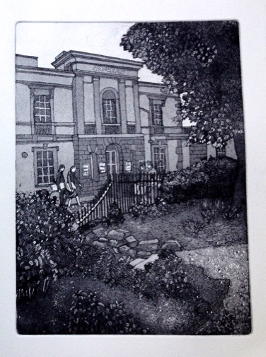 Scarborough Art Gallery etching by Michael Atkin