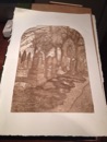Dean Road Cemetery etching by Michael Atkin