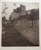 Scarborough Castle Keep etching by Michael Atkin